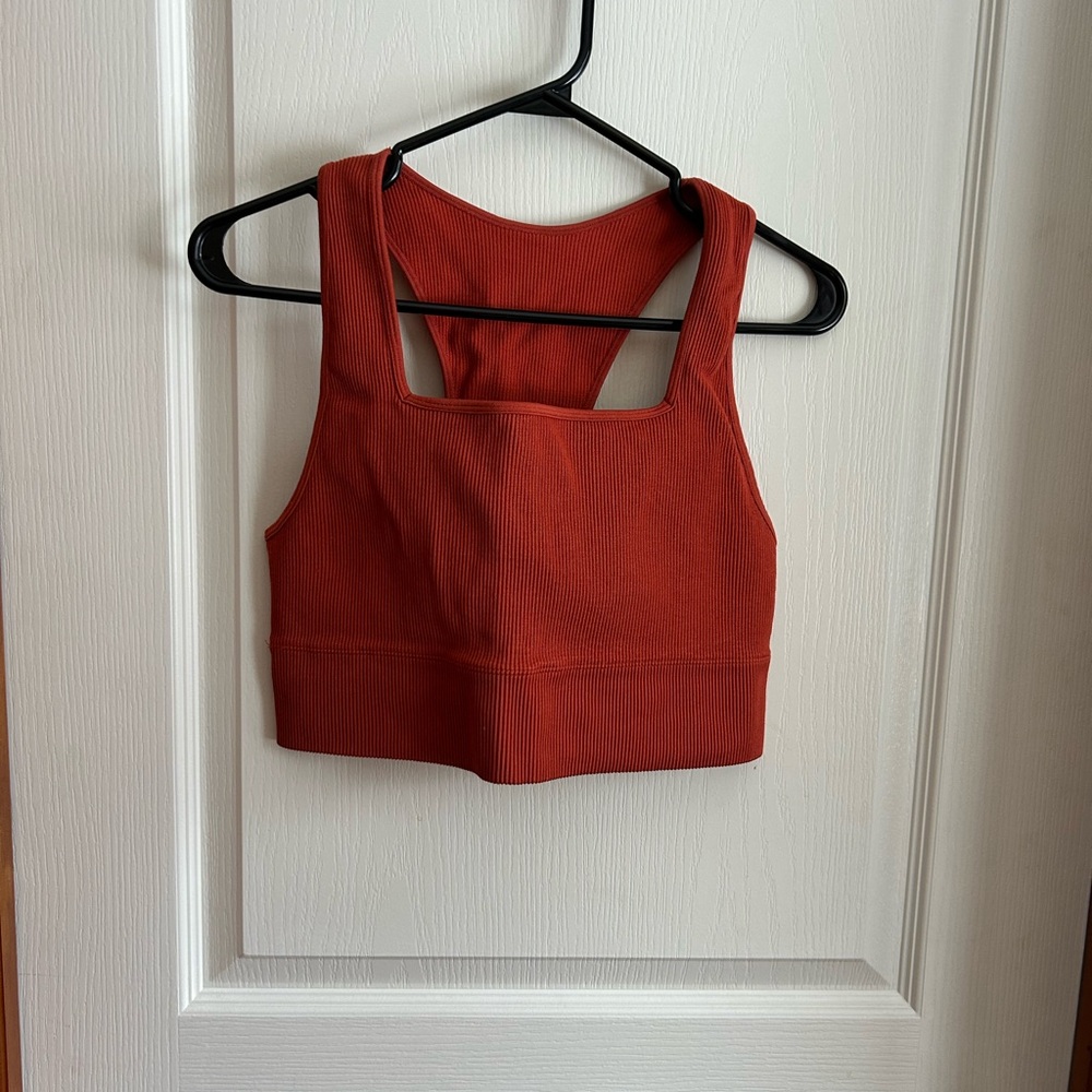 Gilly Hicks Terracotta Ribbed Tank